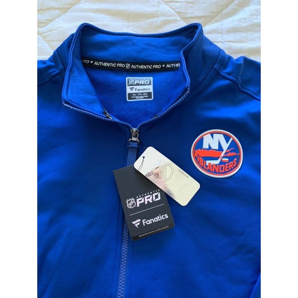 NEW YORK ISLANDERS FANATICS AUTHENTIC PRO NHL FULL ZIP BLUE JACKET 3XL NEW